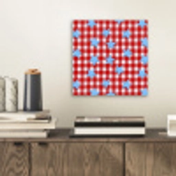 Ruit - Sterren - Rood aluminium wit klein 46 -sfeer1