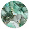 Goud - Marmer - Groen - Luxe - Marmerlook - Grijs Wandcirkel kunststof plaat 5mm dik klein -3d