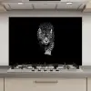 Dieren - Zwart - Luipaard - Wit - Wild keuken achterwand spatscherm klein -3d_website