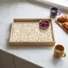 Minimalistisch - Patroon - Terracotta Dienblad Rechthoek middel 911 -sfeer2