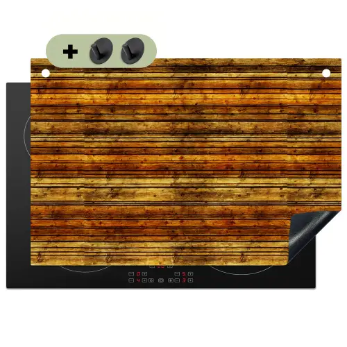 Vintage - Hout - Patronen - Planken Inductie beschemer met haakjes klein 777 -3d