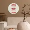 Minimalistisch - Cirkels - Roze Wandcirkel plexiglas klein -sfeer1