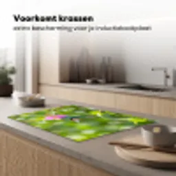 Kolibrie - Bloem - Natuur - Groen Inductie beschermer vinyl 3mm klein -sfeer1