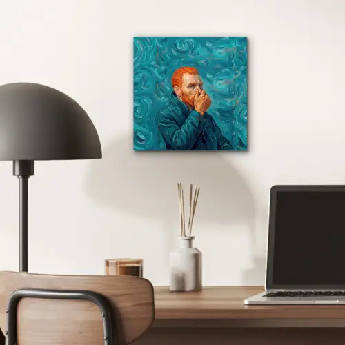 Portret - Klassiek - Blauw aluminium wit klein -sfeer5