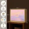 Bergtoppen - Wolken - Dromerig Light Box met batterij (Wandlamp) middel -USP_websiteoverzichtNL
