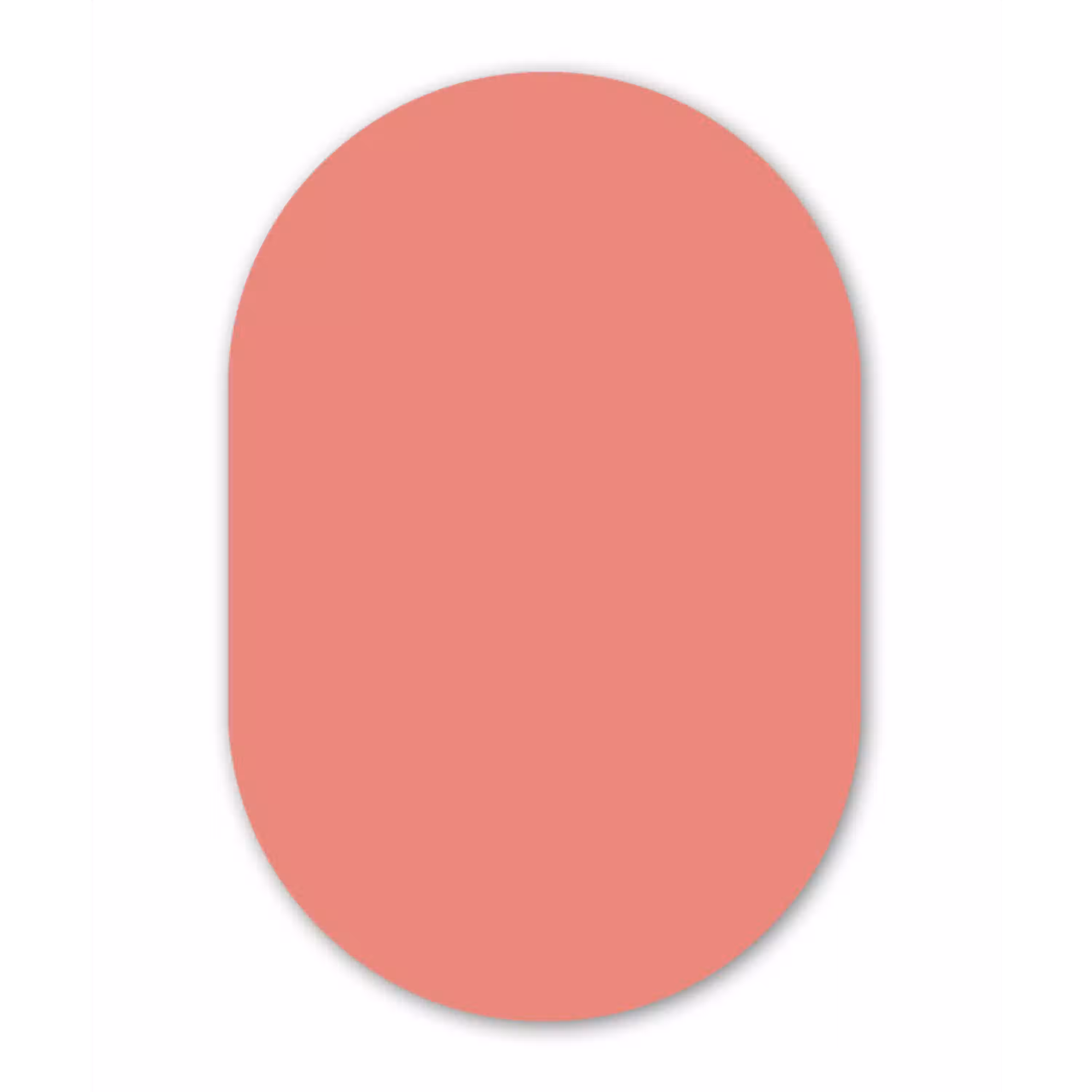 Dusty - Peach - Koraal Wandcirkel Ovaal Aluminium middel 839 -3d
