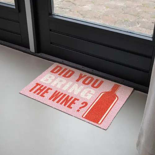 Quote - Roze - Wijn Deurmat klein -sfeer2