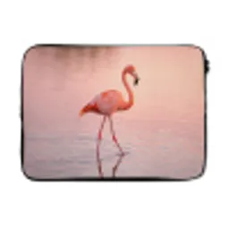 Flamingo - Water - Roze laptophoes neopreen klein -3d
