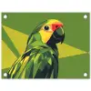 Papegaai - Groen - Snavel - Abstract tuinposter los doek klein -3d