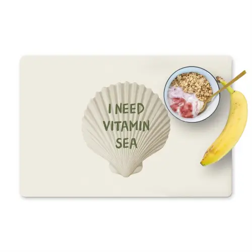 Schelp - Quote - Groen Placemat vinyl groot -zzzproduct_Kitchenyeah-website