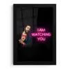 Man - Tekst - Neon fotolijst zwart zonder passe partout klein -3d