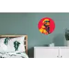 Zonnebril - Schedel - Jas - Rood Wandcirkel aluminium klein -slaapkamer