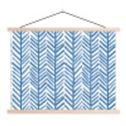 Patroon - Streep - Blauw textielposter latten blank klein 122 -3d