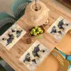 Wereldkaart - Goud - Zwart - Abstract Placemat vinyl groot -zzsfeer5_Kitchenyeah-website