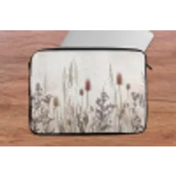 Weidebloemen - Design - Sepia laptophoes neopreen klein -tafel