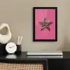 Ster - Luipaard - Print - Roze fotolijst zwart zonder passe partout klein -sfeer1