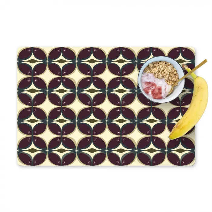 Cirkel - Retro - Kleurrijk Placemat vinyl groot 368 -zzzproduct_Kitchenyeah-website