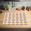 Patroon - Beige - Hartjes - Bloemen Inductie beschermer vinyl 3mm klein 276 -sfeer5
