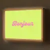 Groen - Roze bonjour - Retro Light Box met batterij (Wandlamp) middel -z3d_website