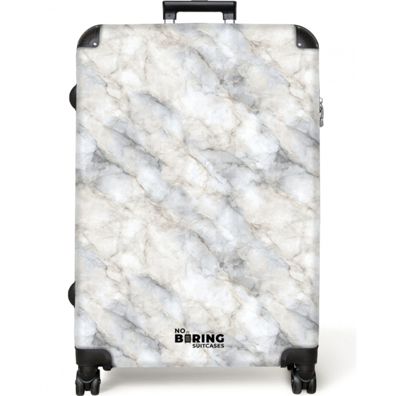 Grijs - Marmer - Gedetailleerd NBS - Large koffer - Volwassenen Unisex groot -zzzzzzzzkaufland2