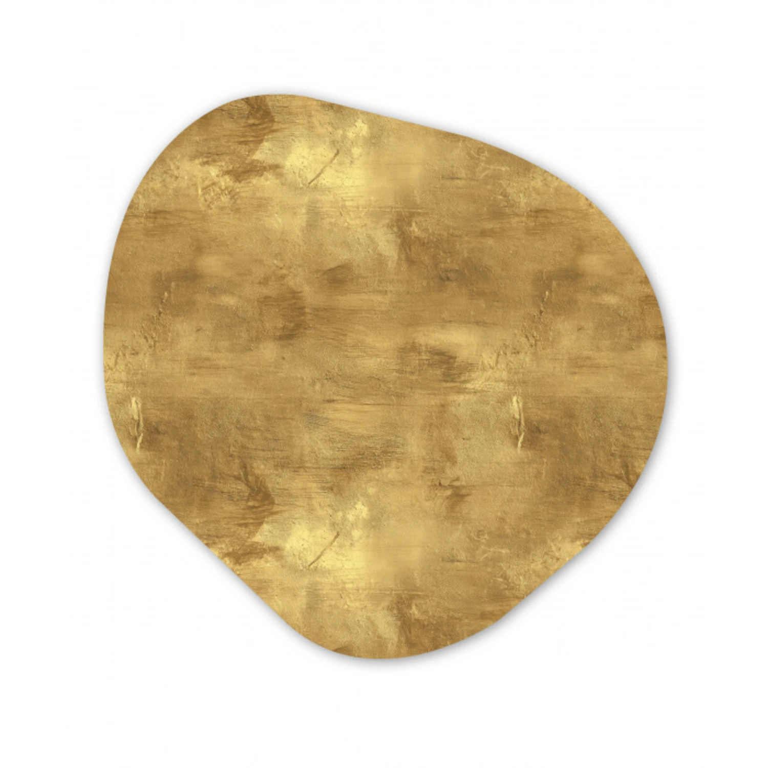 Industrieel - Textuur - Goud Wandcirkel Organisch Forex 3mm klein 629 -3d