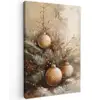 Kerst - Kerstballen - Beige - Goud canvas 2cm klein -z3d