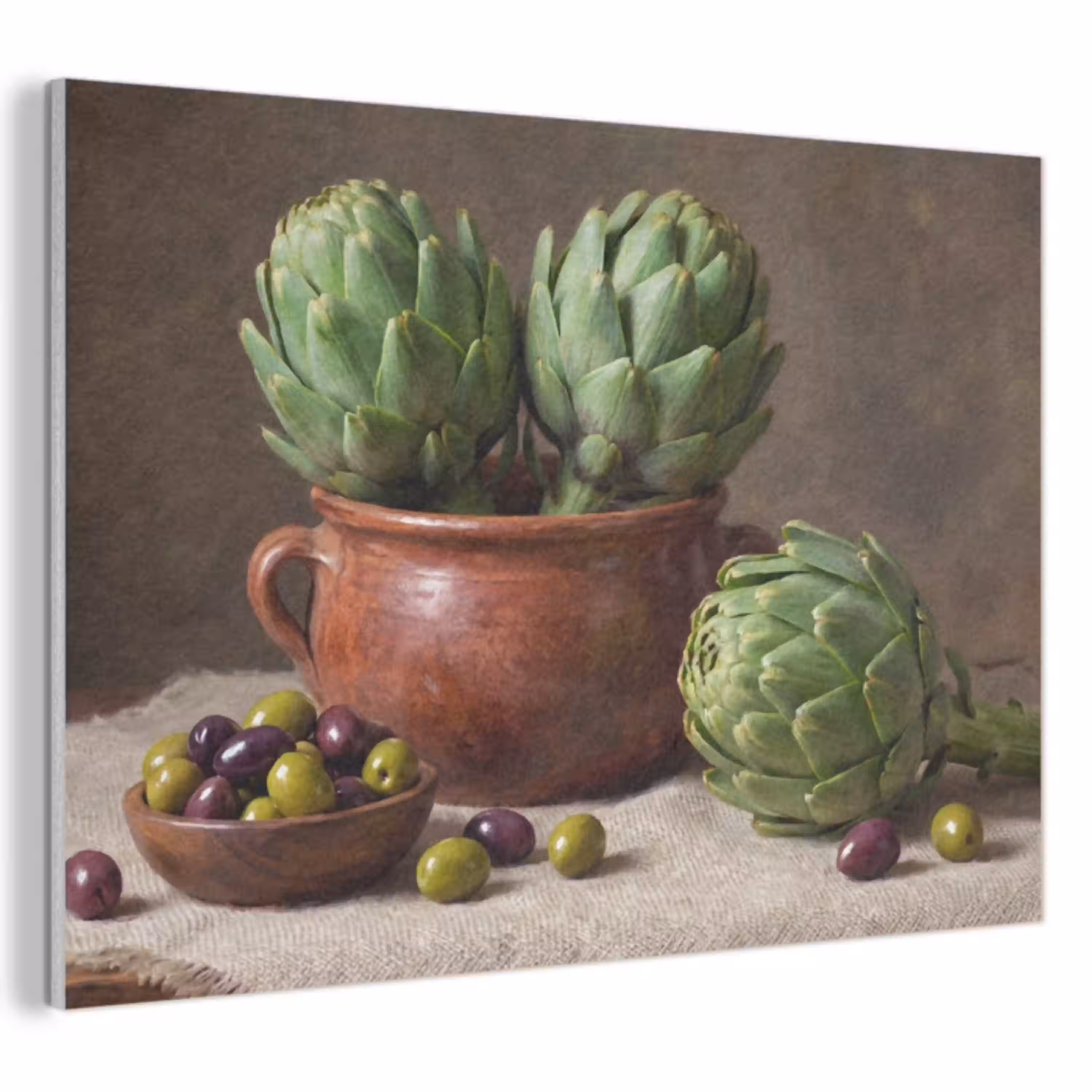 Artisjokken - Olijven - Eten PET vilt klein -3d