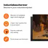 Tijger - Geschilderd - Oranje - Penseelstreken Inductie beschermer vinyl 3mm klein -zzzzzzz-td-ups