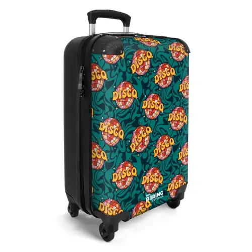 Retro disco wave bal patroon kleurrijk NBS - Handbagage koffer - Volwassenen Unisex middel -productfoto_3d