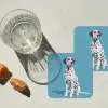 Dalmatiër - Zonnebril - Blauw onderzetter kurk middel -sfeer4
