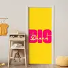 Dream big - Geel - Roze deurposter klein -sfeer4
