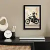 Vintage - Street art - Motor - Jongen - Graffiti - Zwart - Banksy fotolijst zwart zonder passe partout klein -sfeer1