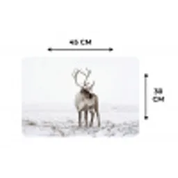 Rendier - Gewei - Sneeuw - Winter Placemat vinyl groot -specs