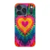 Hart - Tie Dye - Kleurrijk Telefoonhoesje iPhone 17 Pro klein -3d