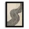 Golvend - Lijnen - Abstract - Silhouet fotolijst zwart zonder passe partout klein -3d