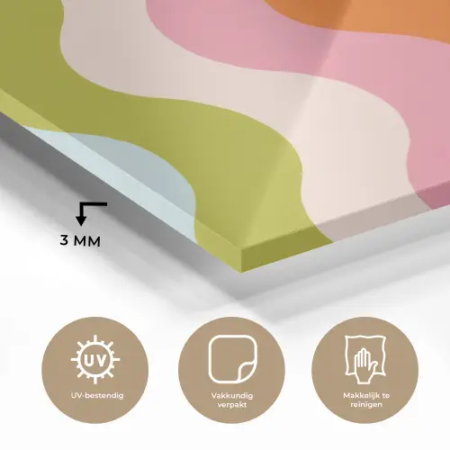Banen - Golven - Kleurrijk - Verticaal plexiglas 5mm klein -sfeer2
