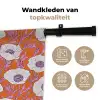 Bloemen - Grafisch - Oranje Wandkleed katoen klein 269 -sfeer2