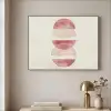 Minimalistisch - Cirkels - Roze Textielframe zwart klein -sfeer2