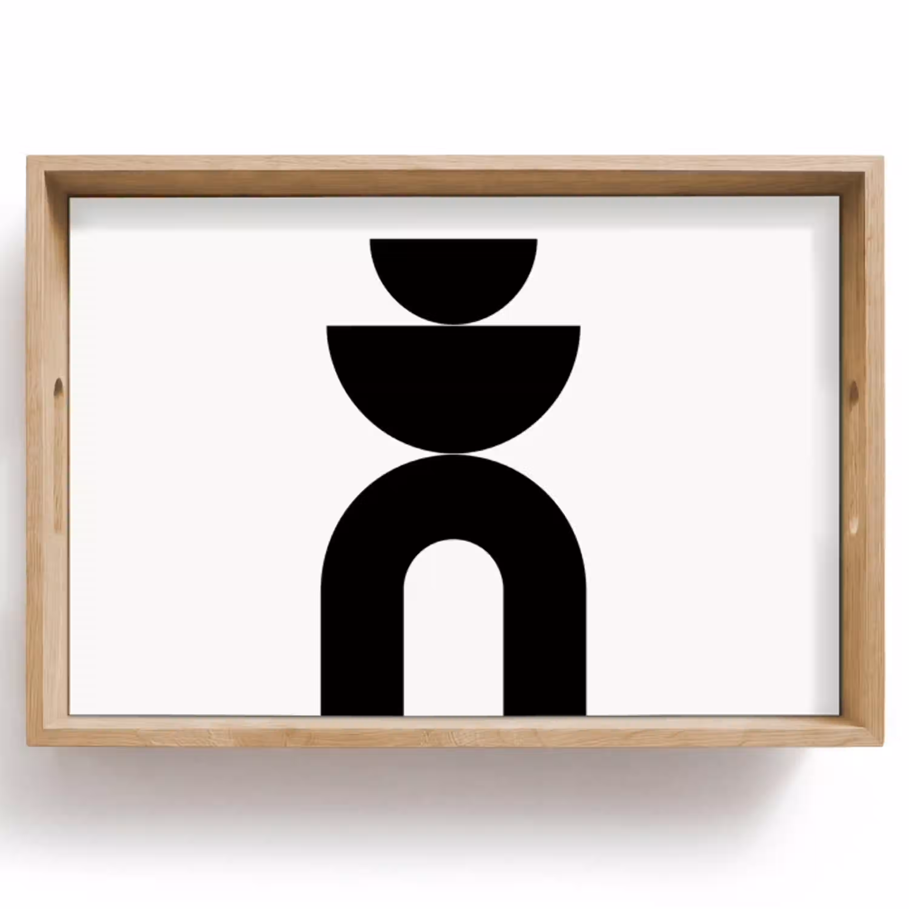 Minimalistisch - Kunst - Wit Dienblad Rechthoek middel -z3d_shopping