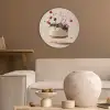 Cheesecake - Eten - Roze - Taart Akoestische PET Vilt - Rond klein -sfeer1