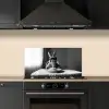 Konijn - Bunny - Zonnebril - Tafelkleed - Pasta - Schattig keuken achterwand spatscherm klein -sfeer1