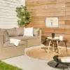 Minimalistisch - Schepijs - Hoorntje - Beige tuinposter los doek klein -sfeer4