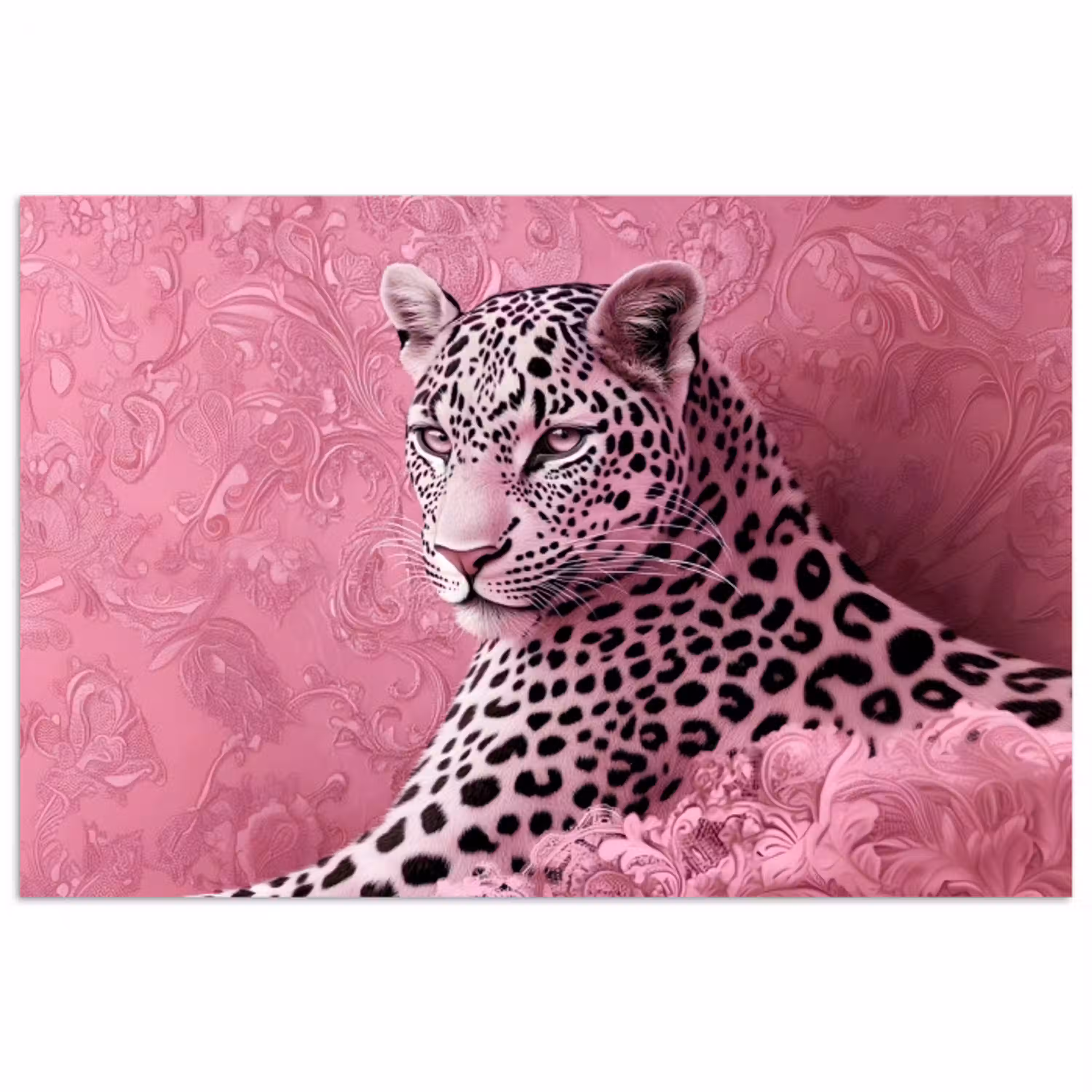 Panter - Luxe - Roze poster papier klein -3d