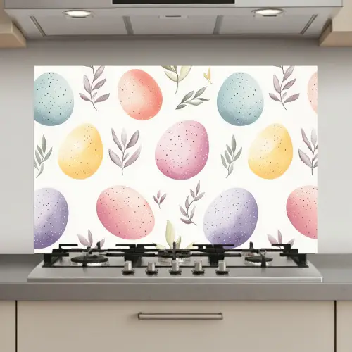Eieren - Kleurrijk - Patroon keuken achterwand spatscherm klein -3d_website