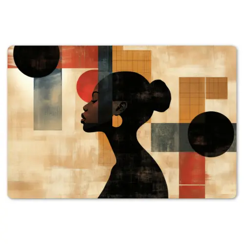 Zijaanzicht - Vrouw - Vormen Placemat vinyl groot -zzsfeer1_Kitchenyeah-website