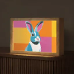 Haas - Kleurvakken - Oren - Roze Light Box met kabel (Tafellamp) klein -z3d_website
