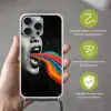 Mond - Golven - Regenboog Hoesje iPhone 16 Pro Max met koord klein -sfeer2_NL