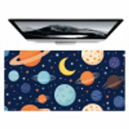Ruimte - Planeten - Kleurrijk Muismat XXL klein -zzz3d