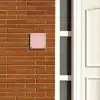 Effen roze - Sierlijk Naambord Vierkant klein -sfeer3-XS