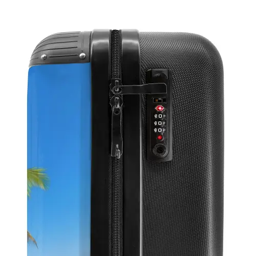 Palmbomen op strand NBS - Handbagage koffer - Unisex middel -slot